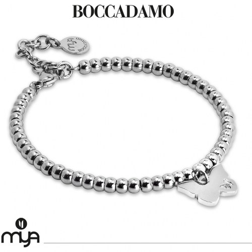 Bracciale con Farfalla pendente e zicone bianco PI/BR65 Boccadamo.